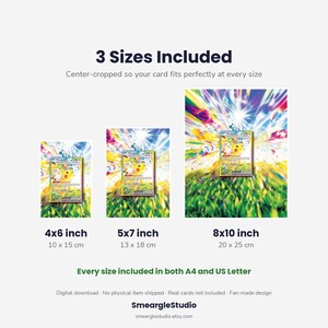 Pikachu 238/191 Extended Art - Pokemon Framed Wall Print | Printable Digital Download Poster image 3