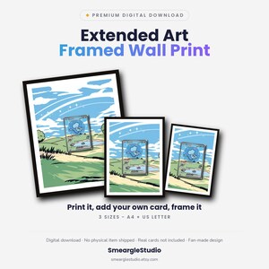 Mew 232/91 Extended Art - Pokemon Framed Wall Print | Printable Digital Download Poster image 1