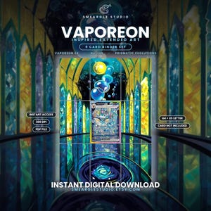 Vaporeon ex 149/131 Extended Binder Art Display (Digital Download) image 1