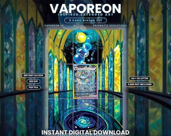 Vaporeon ex 149/131 Extended Binder Art Display (Digital Download)