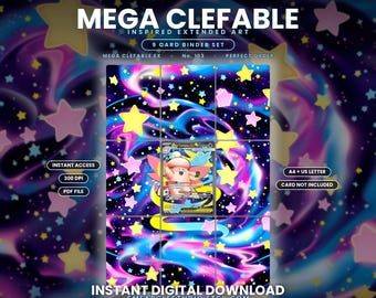Mega Clefable ex 103/088 Extended Binder Art Display (Digital Download)