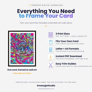 Charizard 23 Extended Art - Pokemon Framed Wall Print | Printable Digital Download Poster image 2