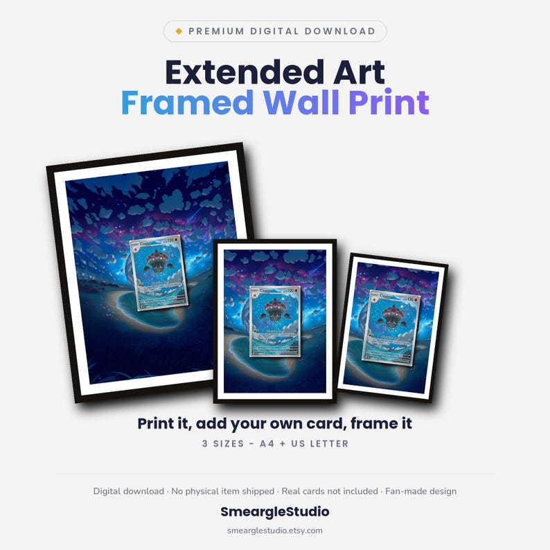 Claydol 92/86 Extended Art - Pokemon Framed Wall Print | Printable Digital Download Poster image 1