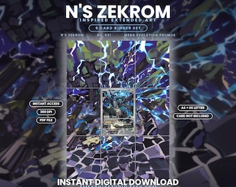 N's Zekrom 31 Extended Binder Art Display (Digital Download)