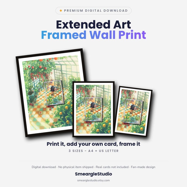 Lechonk 209/197 Extended Art - Pokemon Framed Wall Print | Printable Digital Download Poster image 1