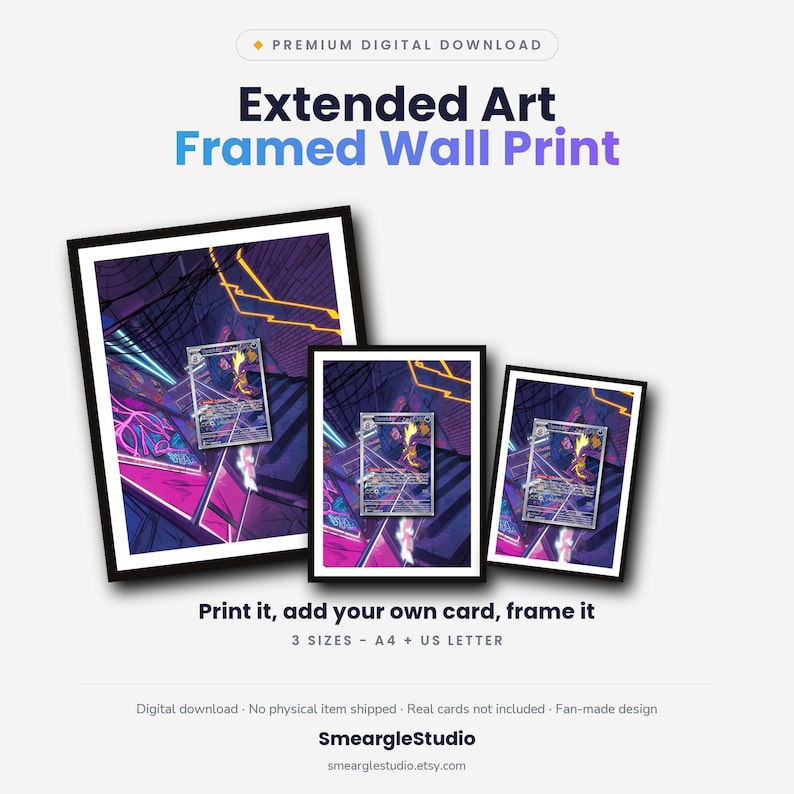 Toxtricity 103/94 Extended Art - Pokemon Framed Wall Print | Printable Digital Download Poster image 1