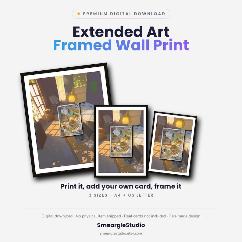 Espurr 95/88 Extended Art - Pokemon Framed Wall Print | Printable Digital Download Poster image 1