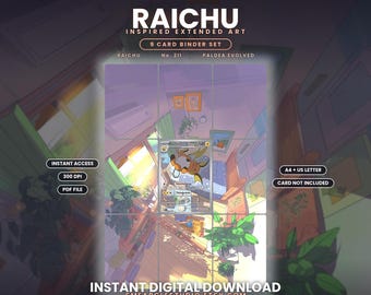 Raichu 211/193 Extended Binder Art Display (Digital Download)