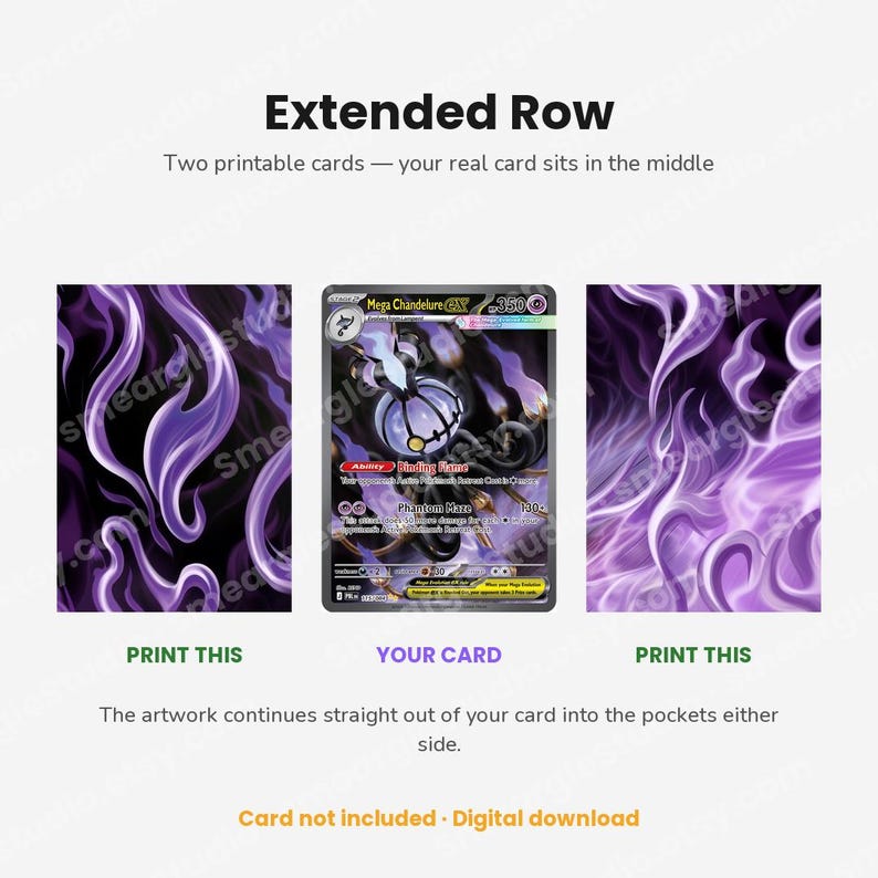 Mega Chandelure ex 115/84 Extended Row Art (Digital Download) image 4