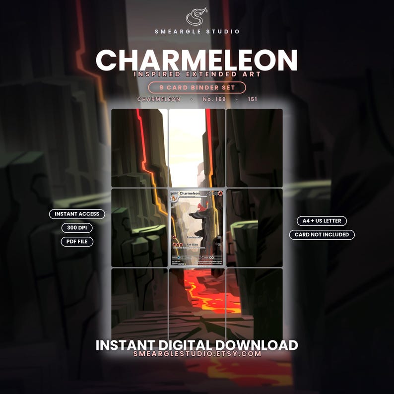 Charmeleon 169/165 Extended Binder Art Display (Digital Download) image 1