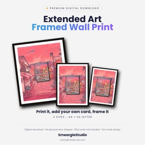 Mew 53 Expanded Art - Pokemon gerahmte Wanddruck | Druckbares Digital Download Poster Bild 1