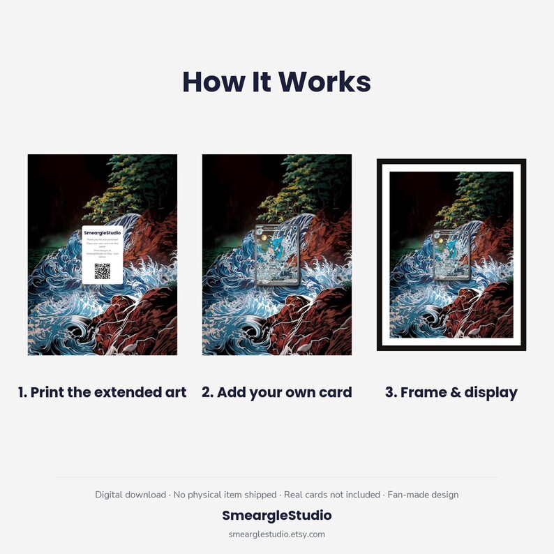 Kingdra ex 131 Extended Art - Pokemon Framed Wall Print | Digital Download image 4