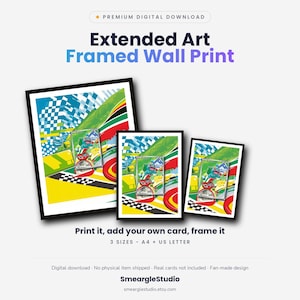 Bisasam 37 erweiterte Kunst - Pokemon gerahmte Wand Druck | Druckbares Digital Download Poster Bild 1
