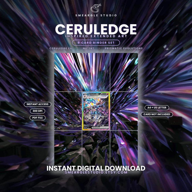 Ceruledge ex 147/131 Extended Binder Art Display (Digital Download) image 1