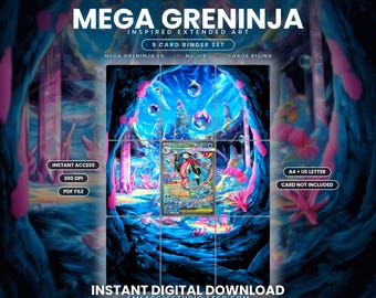 Mega Greninja ex 116/86 Extended Binder Art Display (Digital Download)