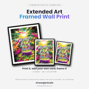 Ludicolo 95/94 Extended Art - Pokemon Stampa da parete incorniciata / Poster digitale stampabile immagine 1