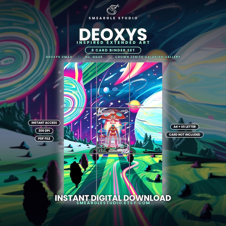 Deoxys VMAX GG45/GG70 Erweitertes Binder-Art-Display (Digitaler Download) Bild 1