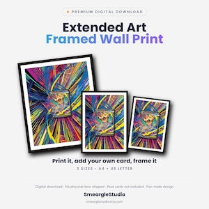 Mega Hawlucha ex 283 Extended Art - Pokemon Framed Wall Print | Printable Digital Download Poster image 1