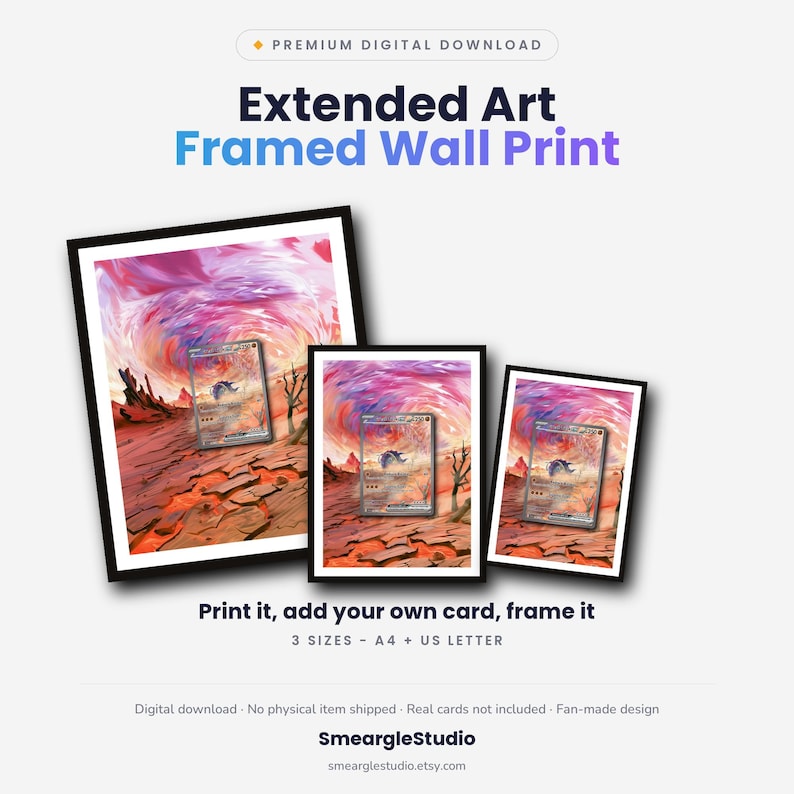 Great Tusk ex 246 Extended Art - Pokemon Framed Wall Print | Printable Digital Download Poster image 1