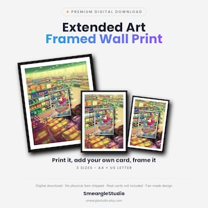 Fuecoco 201/193 Extended Art - Pokemon Framed Wall Print | Printable Digital Download Poster image 1