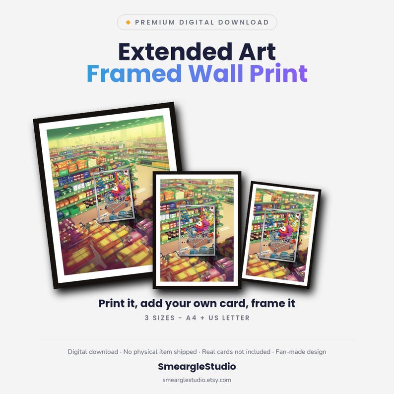Fuecoco 201/193 Extended Art - Pokemon Framed Wall Print | Printable Digital Download Poster image 1