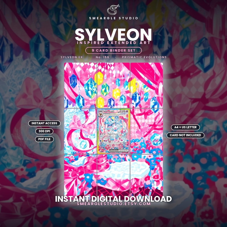 Sylveon ex 156/131 Extended Binder Art Display (Digital Download) image 1