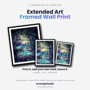Scream Tail 65 Extended Art - Pokemon Framed Wall Print | Printable Digital Download Poster image 1