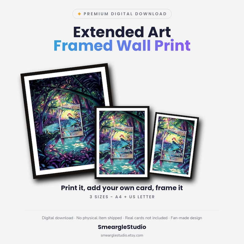 Scream Tail 65 Extended Art - Pokemon Framed Wall Print | Printable Digital Download Poster image 1