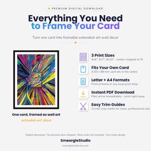 Mega Hawlucha ex 283 Extended Art - Pokemon Framed Wall Print | Printable Digital Download Poster image 2