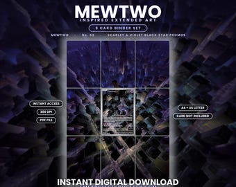 Mewtwo 52 Extended Binder Art Display (Digital Download)