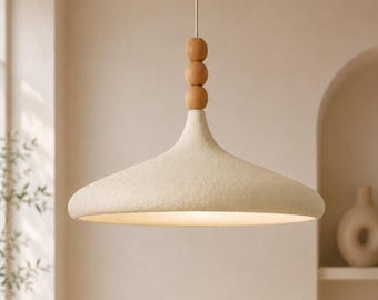 Lámpara colgante bohemia, lámpara de techo Japandi, iluminación para isla de cocina, lámpara colgante escandinava.