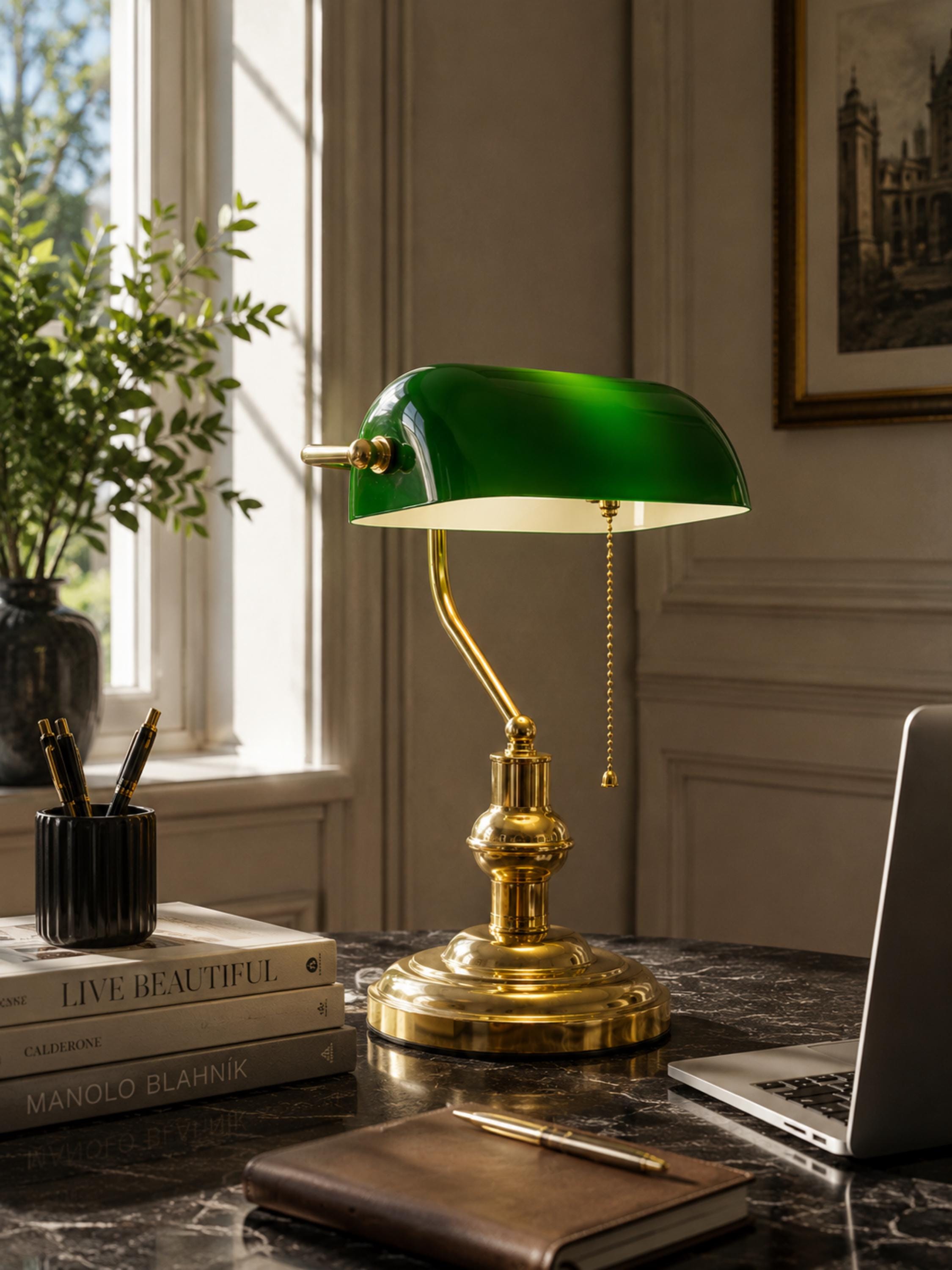 Antique green desk lamp - Etsy 日本