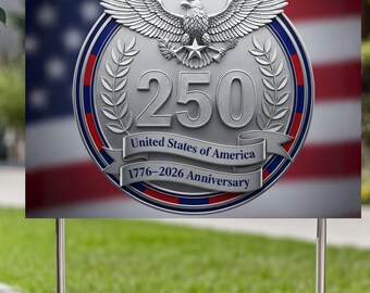 Drapeau du jardin des États-Unis, 250e anniversaire, bannière patriotique de l'aigle