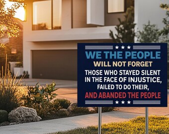 Panneau de signalisation We The People - Manifestation politique anti Trump, 61 x 40 cm