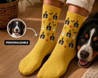 Custom Pet Photo Socks Personalized Pet Socks Custom Dog Socks  Fathers Day Gifts Gift Dog Dad Gifts Dog Face Sock Halloween Dog Socks