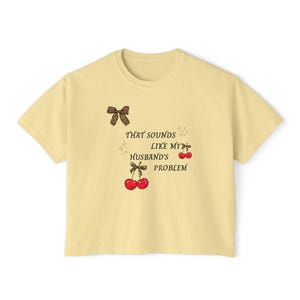 Dat klinkt als het probleem van mijn man PNG, Grappige vrouw PNG, Cherry Coquette PNG, Luipaardstrik png, Sarcastisch vrouwshirt png, Sublimatie