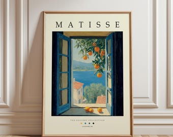 Henri Matisse Open Window Print, Inspired Abstract Poster, Oil Painting Wall Art