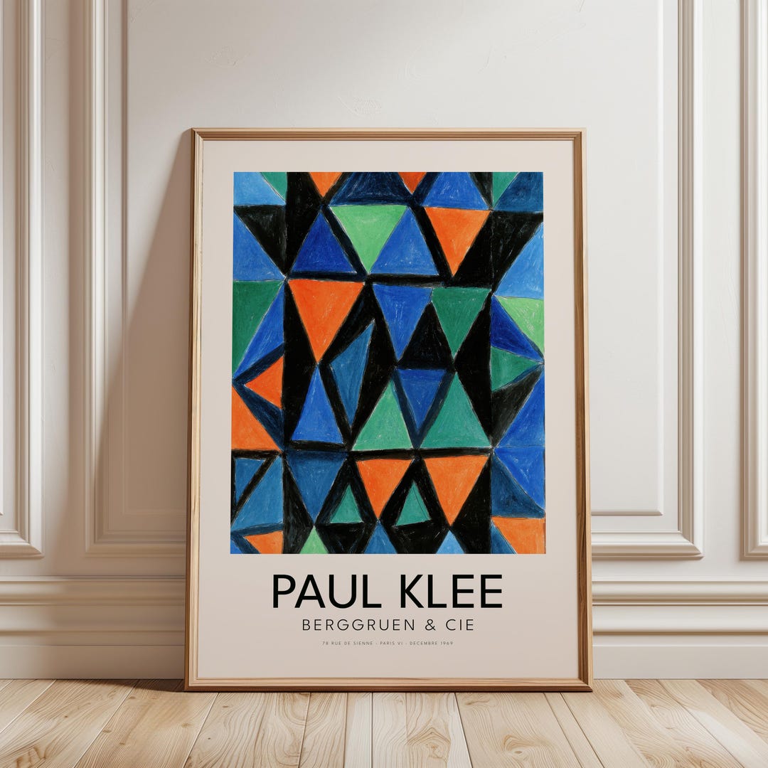 Paul Klee Triangle Pattern Poster, Bauhaus Geometric Wall Art, Abstract ...
