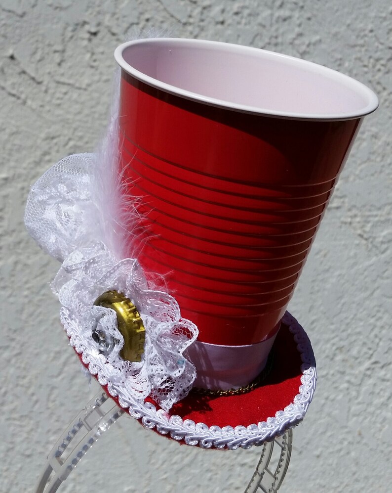 Alice in Wonderland Mini Top Hat Drink Me Red Solo cup Mad Etsy