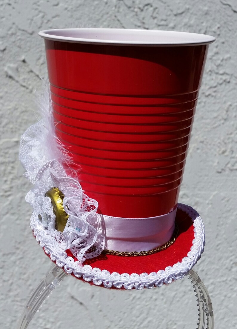 Alice in Wonderland Mini Top Hat Drink Me Red Solo cup Mad Etsy
