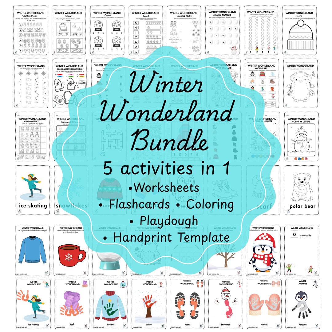 Winter Wonderland Activity Bundle for Preschool | Worksheets ...