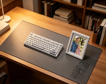 Gepersonaliseerde leren muismat Aangepaste bureaumat Gegraveerd bureauaccessoire Vaderdagcadeau voor papa Afstudeercadeau Terug naar schoolcadeau
