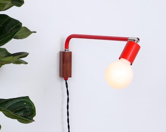Swing-Lampe: 16-Zoll-Holzblockhalterung