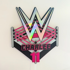 Wrestler Cake Topper • Custom Wrestling Birthday Decoration • Boy or Girl Wrestling Party