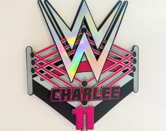 Wrestler Cake Topper • Custom Wrestling Birthday Decoration • Boy or Girl Wrestling Party