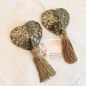 SWEETHEART SEQUIN - Heart shaped nipple tassel