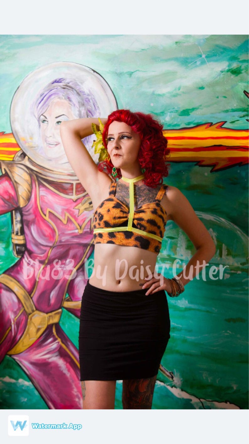 Burlesque fetish Halterneck body cage