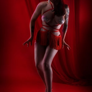 SASHAY- Burlesque fringe shimmy skirt shimmy belt