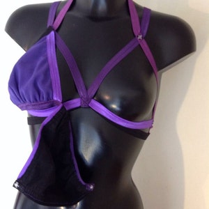 PEEKABLU Net pop off bra cups burlesque showgirl CUPS ONLY please read description image 4