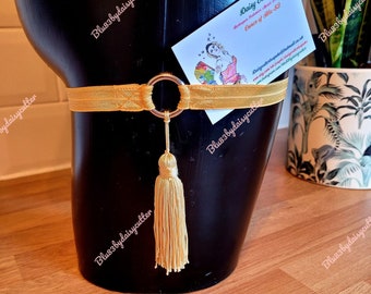 Pair of under butt strap, garters with 'O' rings and tassels